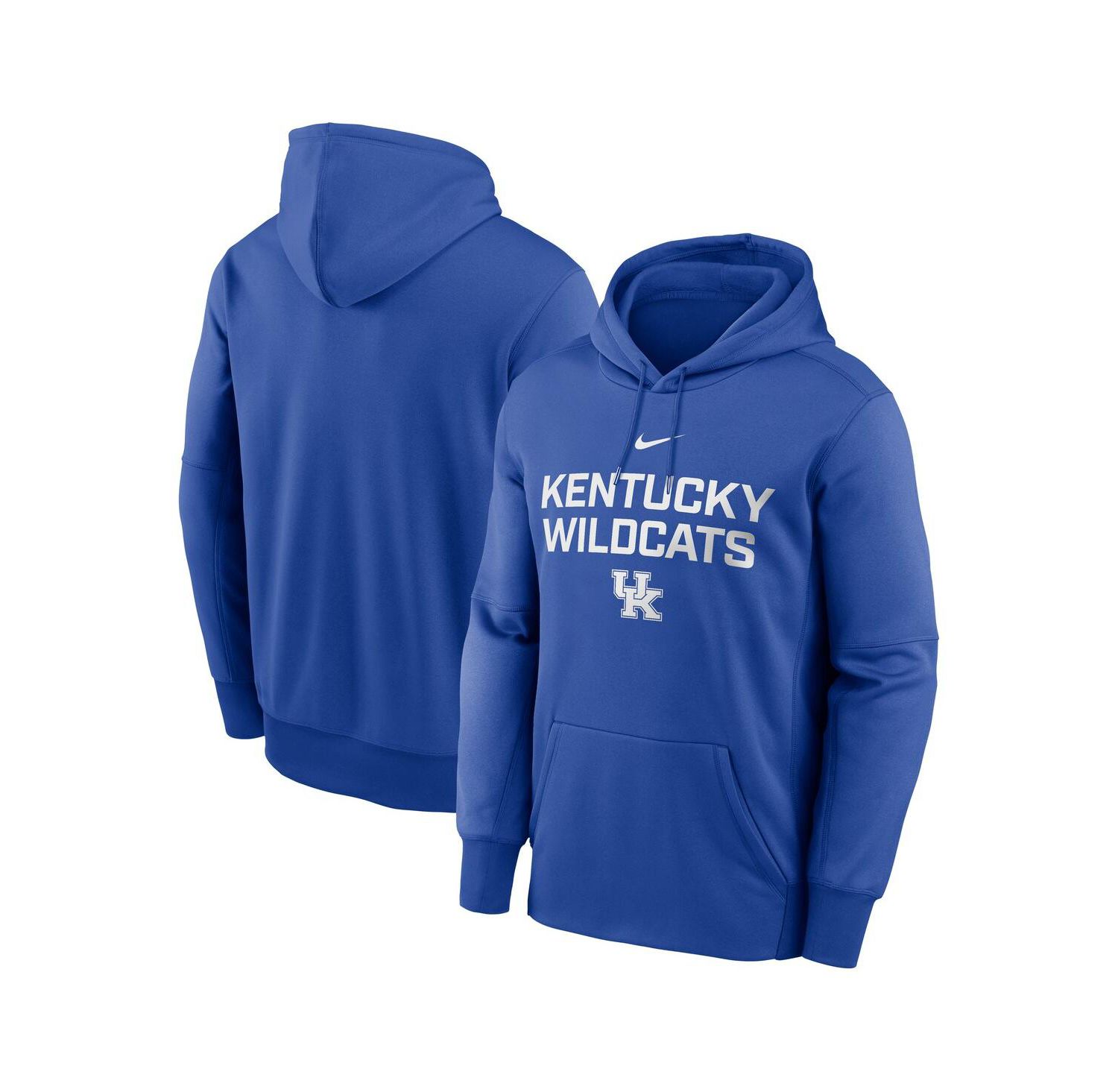 Men's Royal Kentucky Wildcats Team Stacked Performance Pullover Hoodie