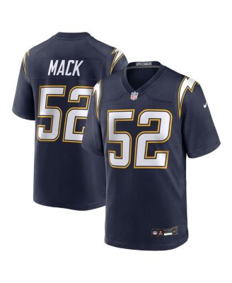 Nike - Men's Khalil Mack Navy Los Angeles Chargers Alternate Super Chargers Game Player Jersey