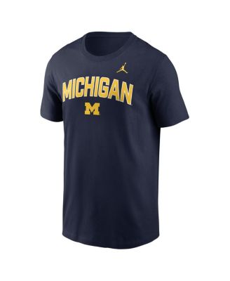 Men's Navy Michigan Wolverines Primetime Arch Stack T-Shirt