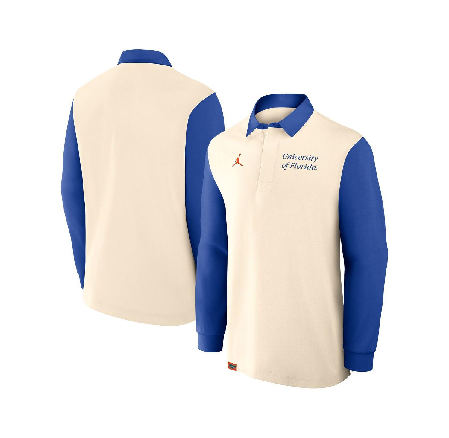 Men's Cream/Royal Florida Gators Rugby Long Sleeve Shirt