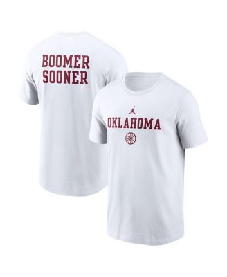 Jordan - Men's White Oklahoma Sooners 2-Hit Stacked T-shirt