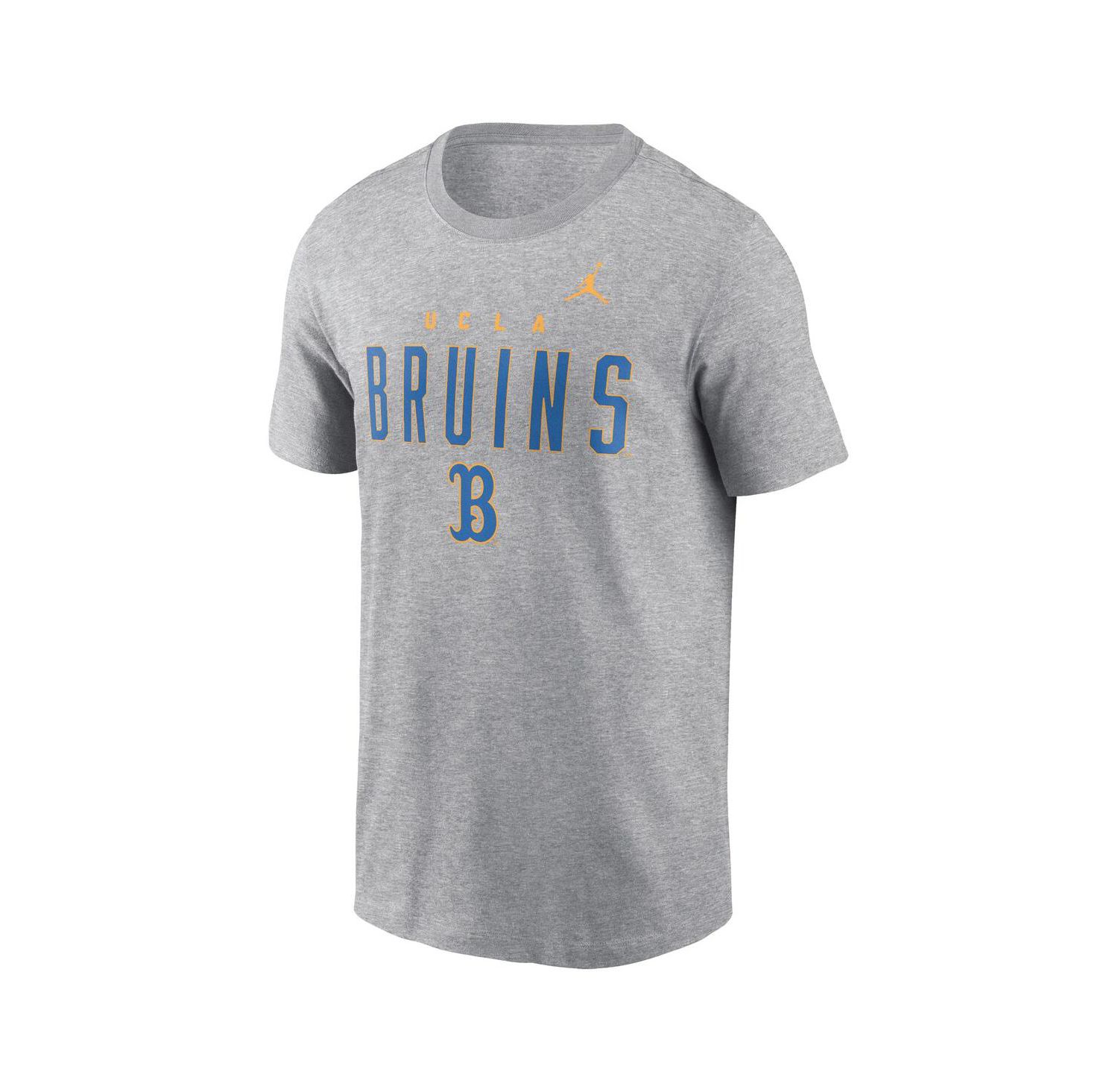 Men's Heather Gray UCLA Bruins Campus 2-Hit Primary Mascot T-Shirt