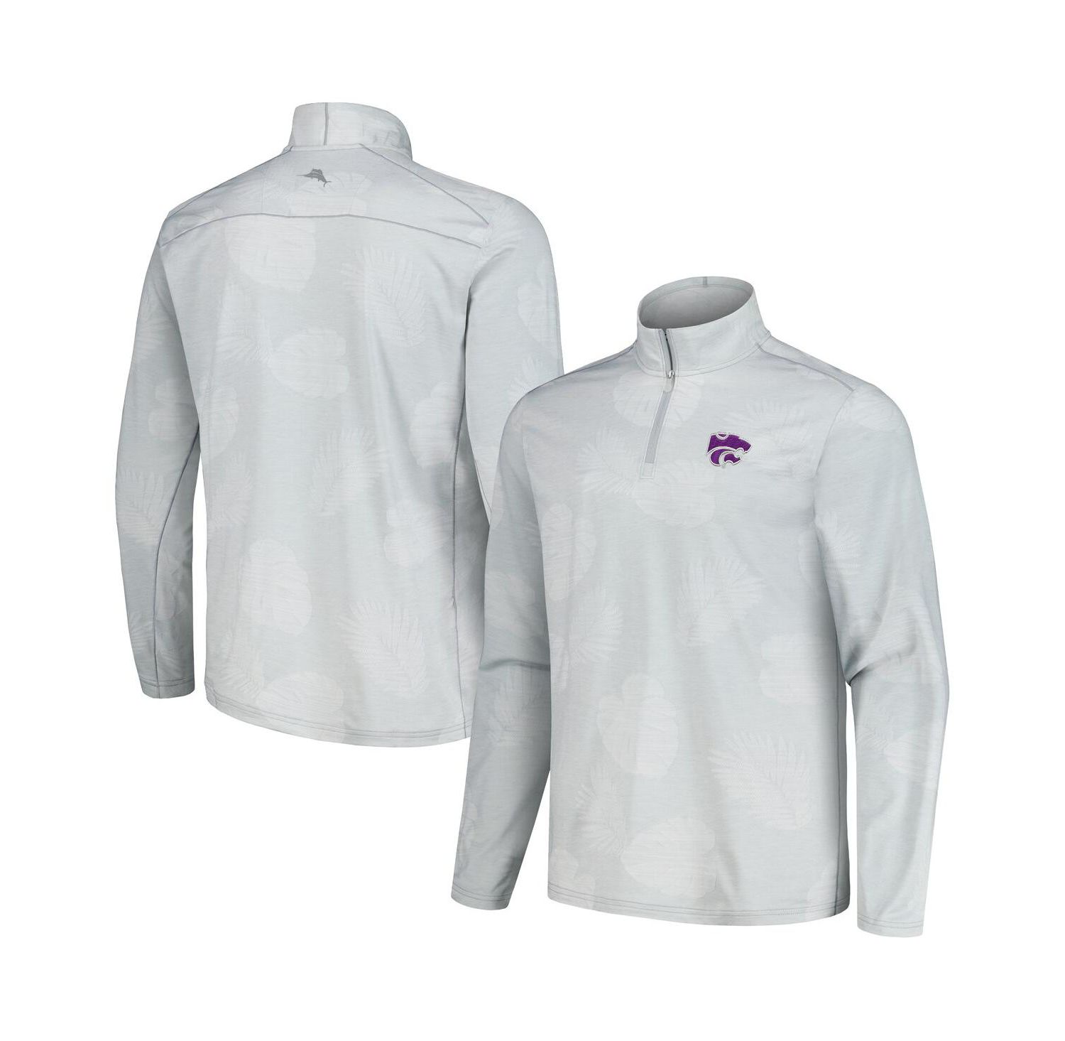 Men's Gray Kansas State Wildcats Delray Frond IslandZone Half-Zip Jacket