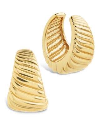 Beth Twisted Croissant Ear Cuff Earrings