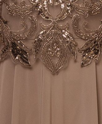 Plus Size Bead Detail A-line Maxi Dress