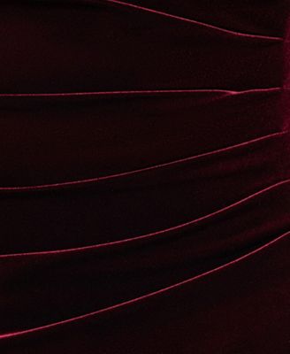 Plus Size Cap Sleeve Velvet Gown