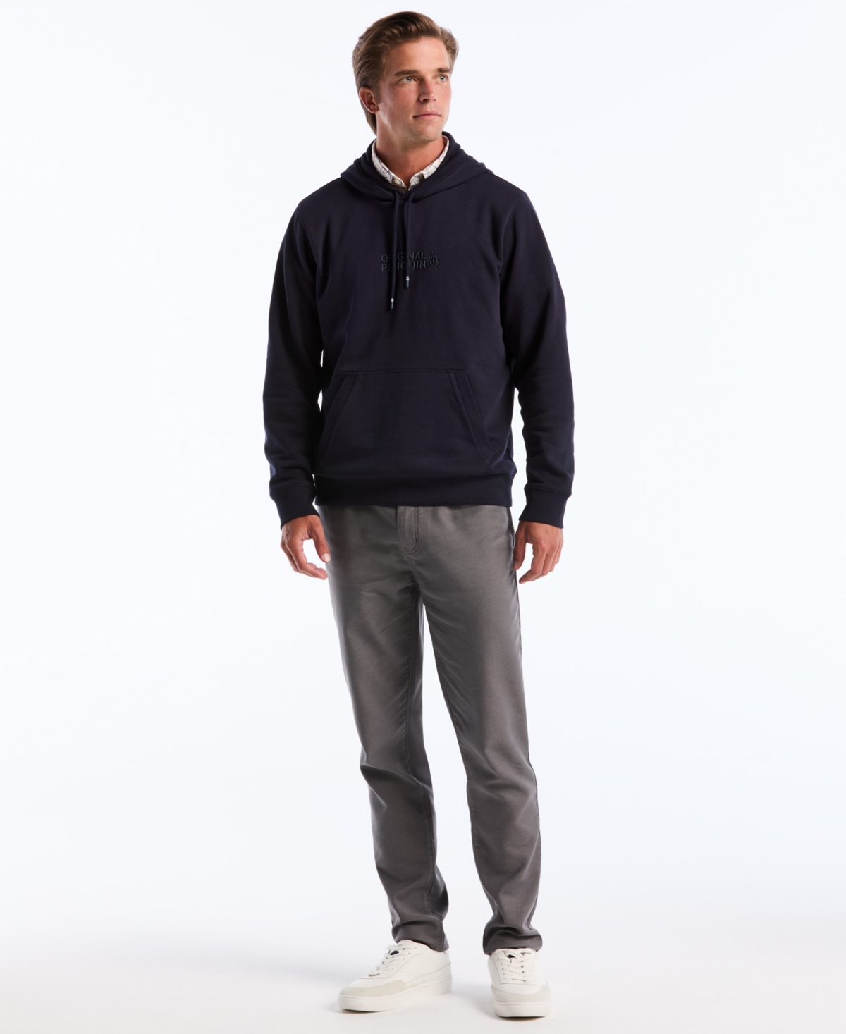 Original Penguin Men's Long Sleeve Hoodie Sweatshirt