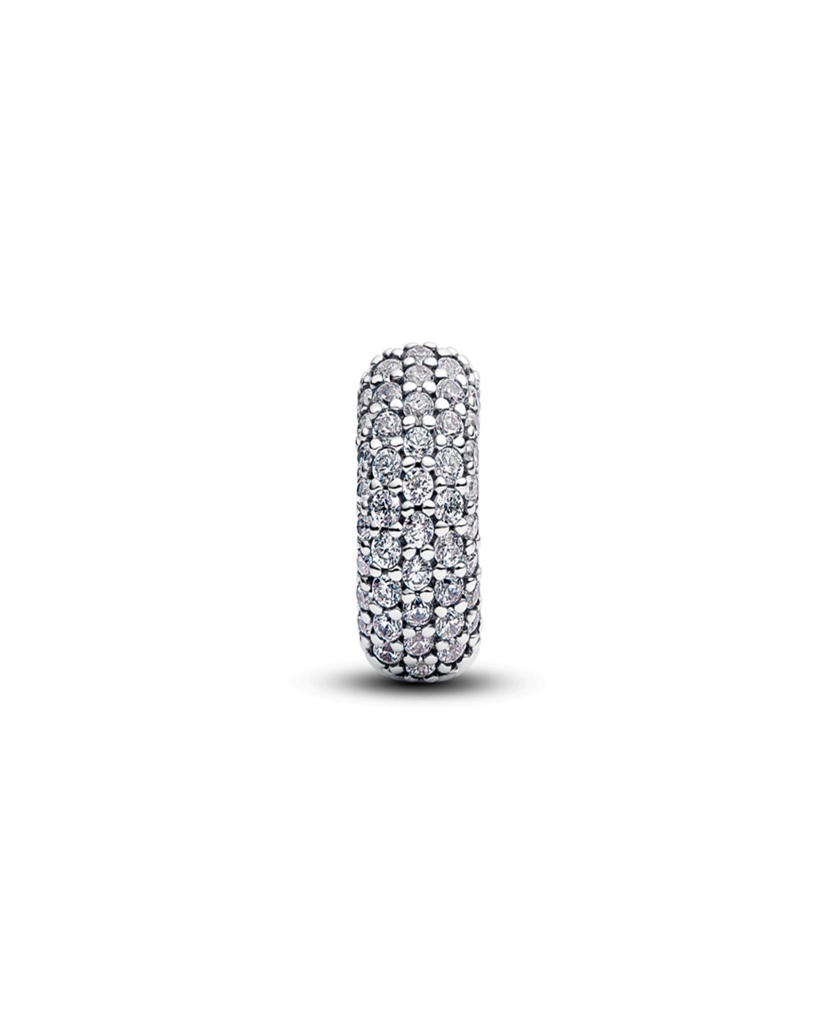Pandora Cubic Zirconia Pave Clip Charms In Silver