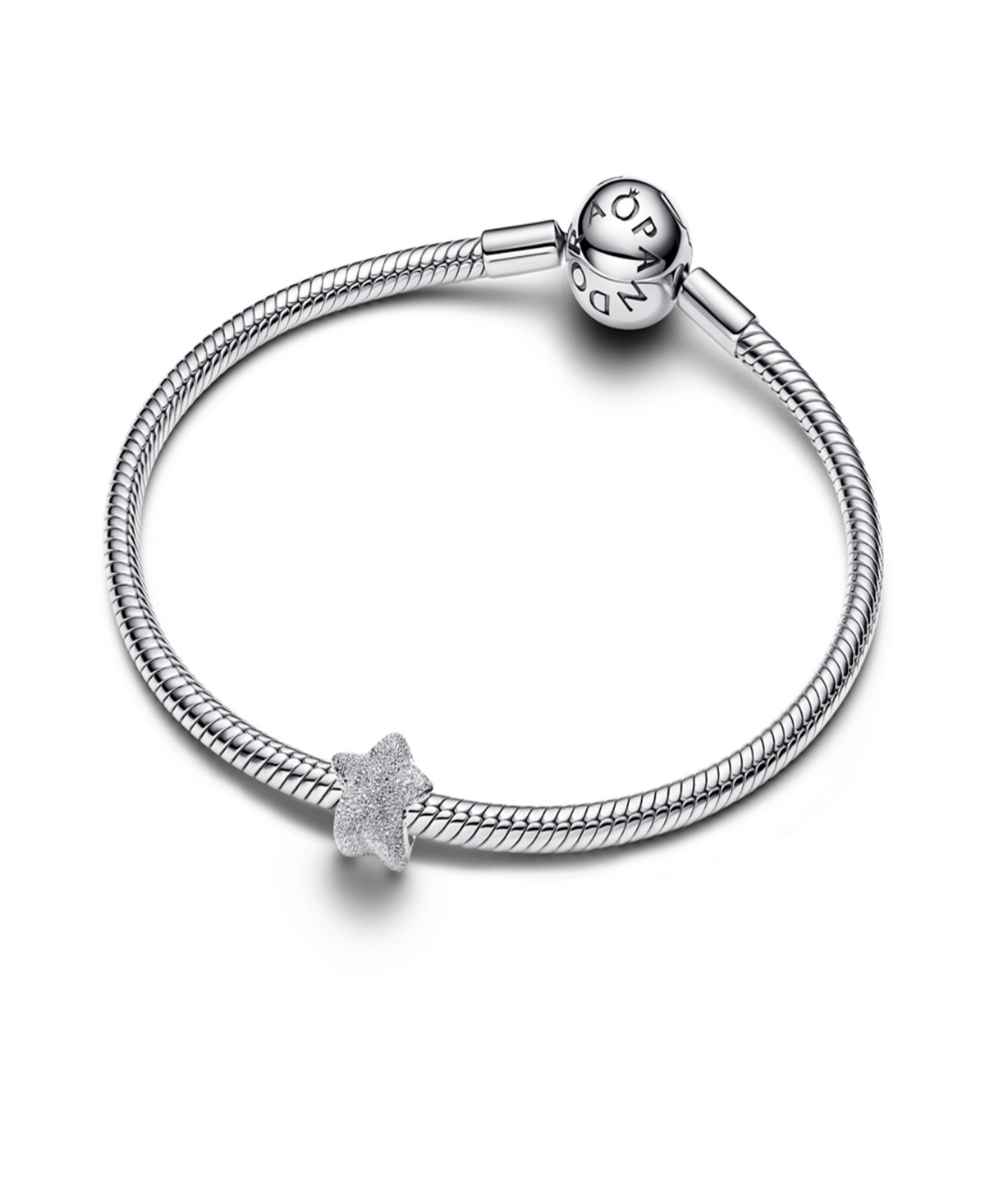 Pandora Sterling Silver Textured Star Mini Charms In Silver
