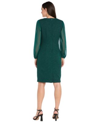 Petite Long Sleeve Sheath Dress
