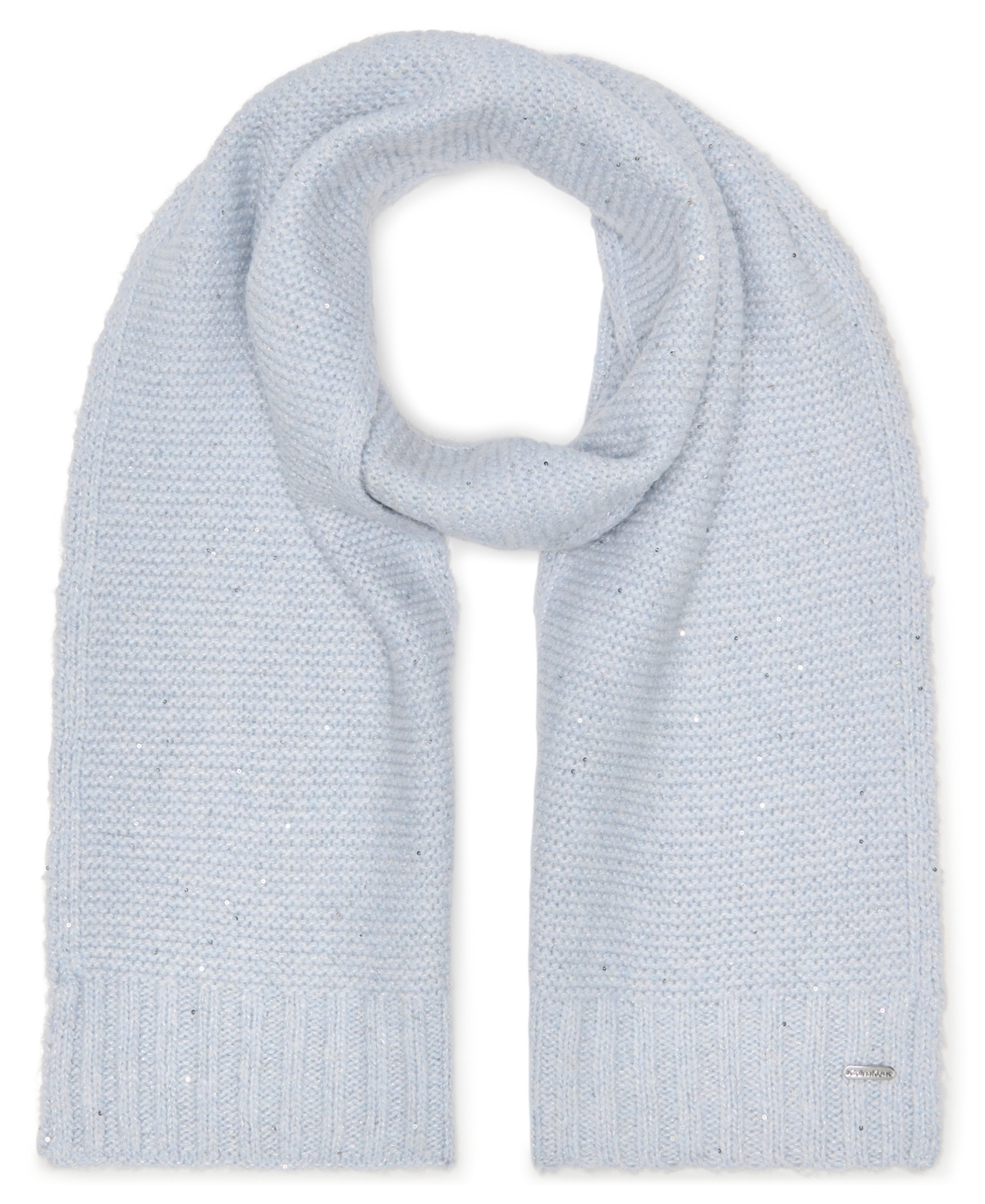 Calvin Klein 2-piece Mini Sequin Hat And Scarf Set In Blue
