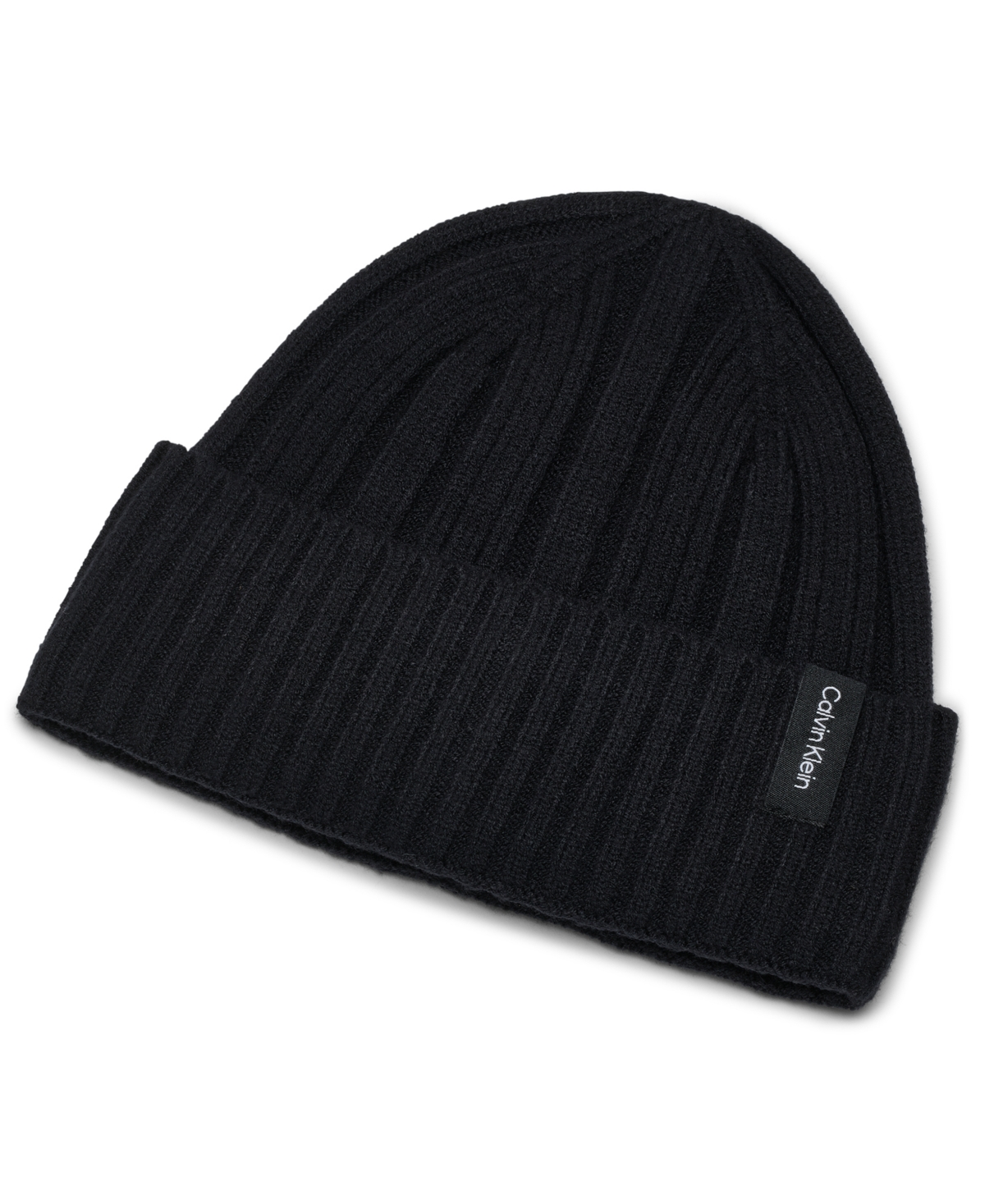 Calvin Klein Variegated Rib Beanie In Blue