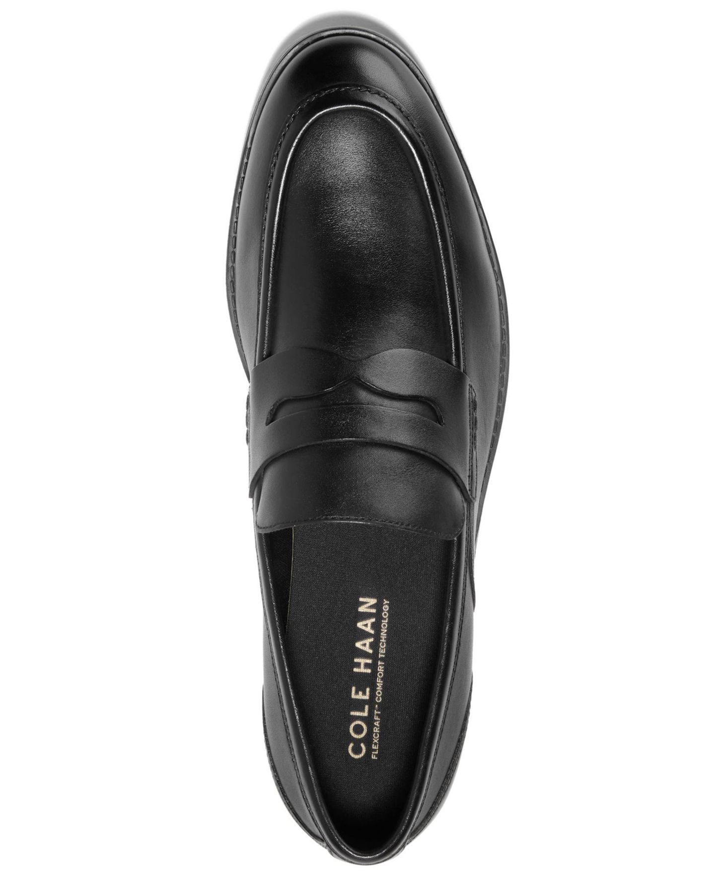 Мужские туфли Cole Haan Newmark Grand Penny Round Toe, цвет: Чёрный — фото 3