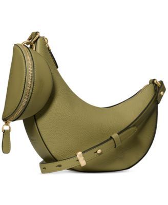 Duo Medium Pebbled Leather Crossbody Bag