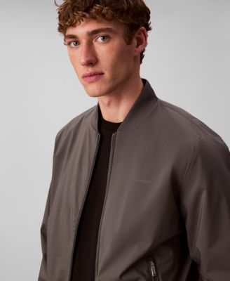 Calvin Klein - Men's Logo-Print Matte Bomber Jacket