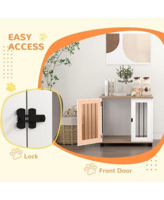 Dog Crate Furniture, Side or End Table w/ Door for Small Medium Dogs