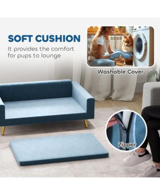 Pet Bed, Cat or Dog Sofa for Small to Medium Dogs w/ Cushion