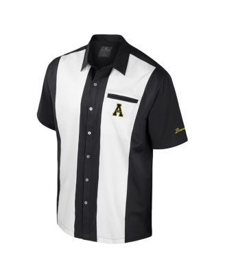 Men's Black Appalachian State Mountaineers Strike Bowling Button-Up Shirt