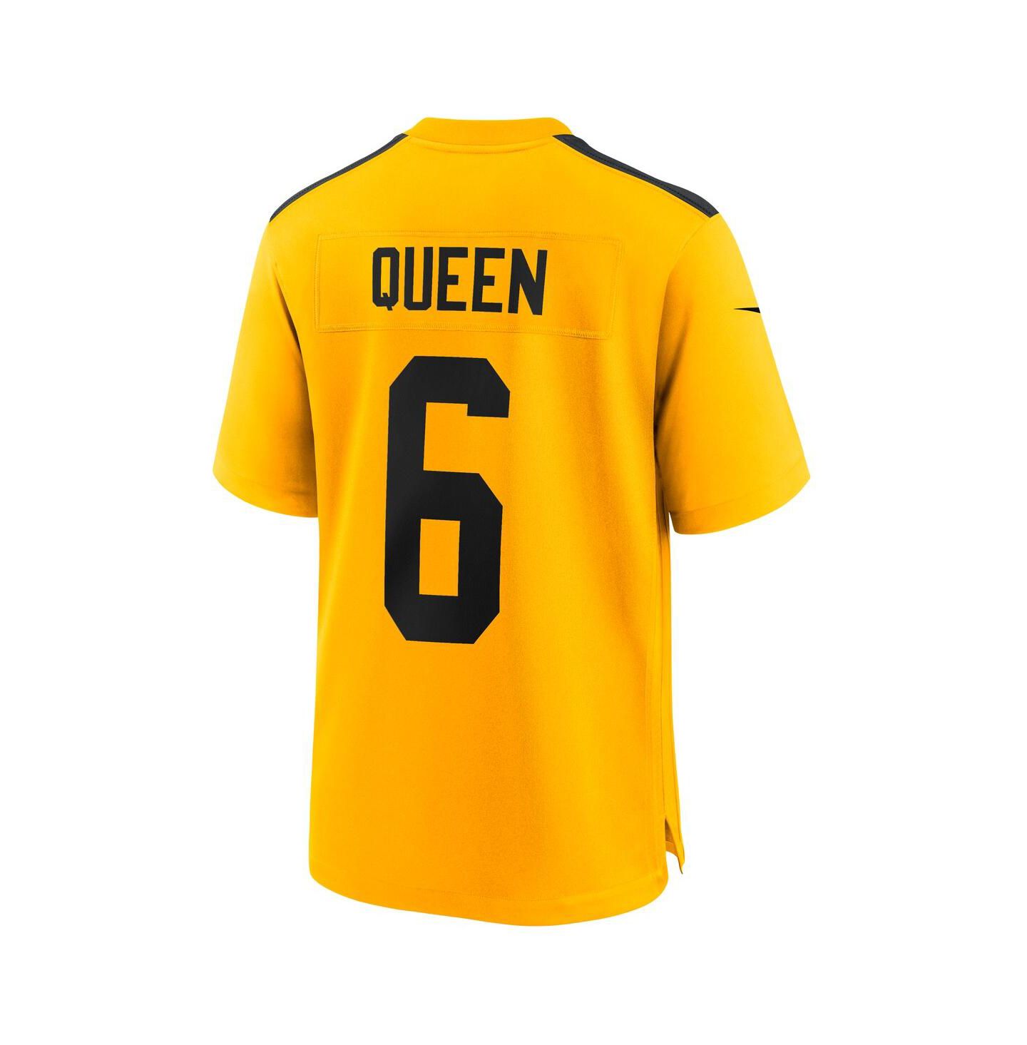 Мужской топ Nike Patrick Queen Gold Pittsburgh Steelers Alternate 1933 Throwback Game Jersey — фото 2
