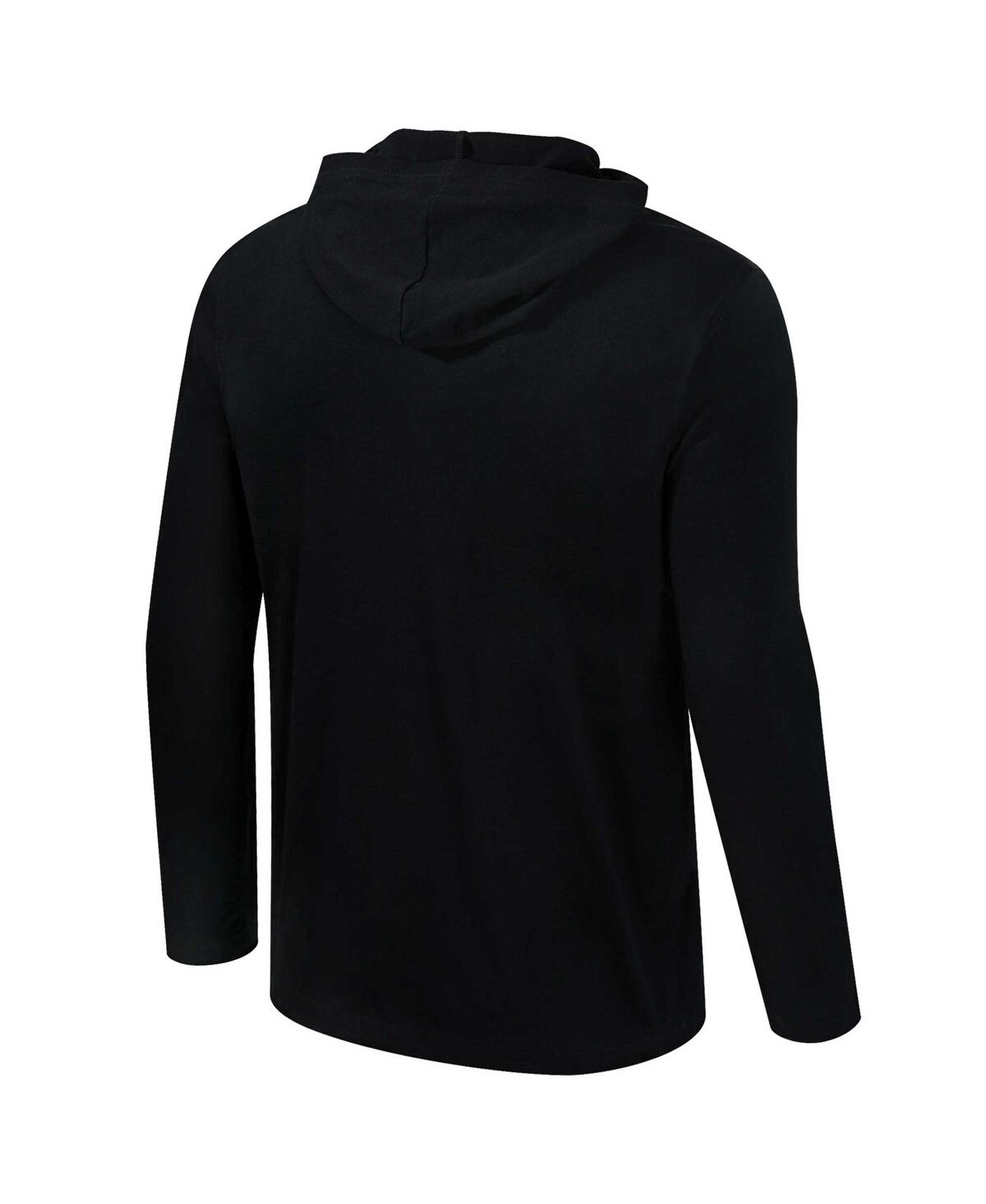 Colosseum Men's Black Louisville Cardinals Color Pop Active Blend 2-hit Long Sleeve Hooded T-shirt In Black