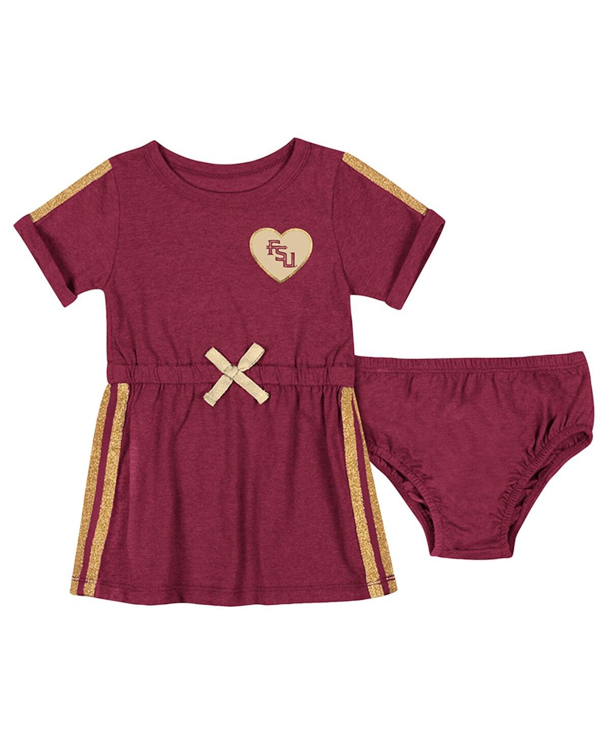 Colosseum Baby Boys And Girls Garnet Florida State Seminoles Xur Dress And Bloomer Set In Brown