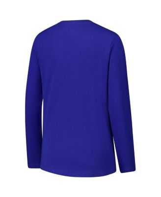 Women's Royal Indianapolis Colts Post Season Long Sleeve V-Neck T-Shirt