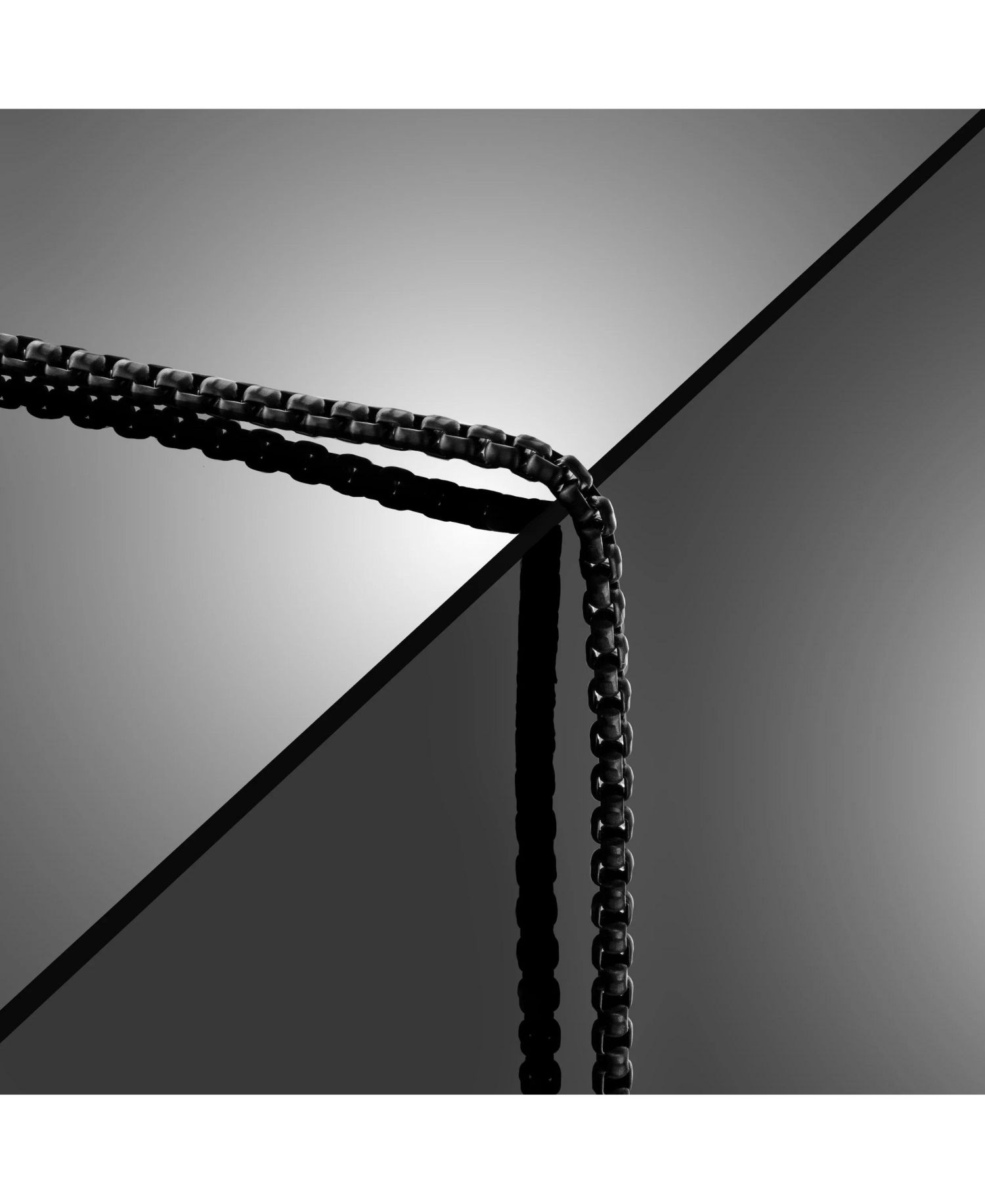 Men's Box Chain Necklace, 14K Gold Plated