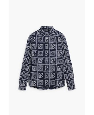 Men's Long-sleeve checkered shirt