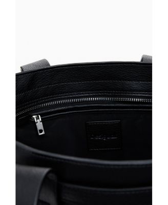 Women's Large faux leather shopper bag with letters