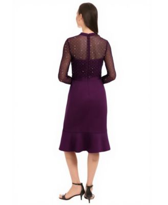 Petite Mock Neck Midi Dress