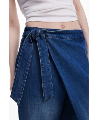 Women's Baggy wrap-style jeans