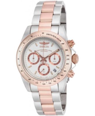 Men's ILE6932A Speedway Quartz Chronograph Metallic White Dial Watch