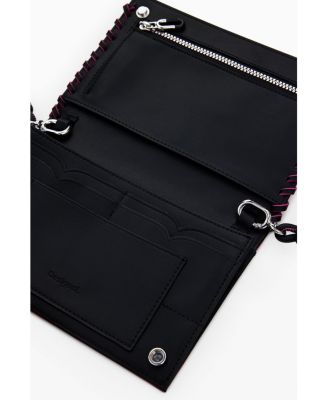 Women's Medium crossbody wallet with stitching