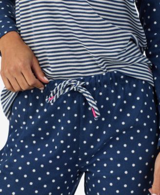 Women’s 2-Piece Brushed Waffle Long Sleeve Jogger Pajama Set