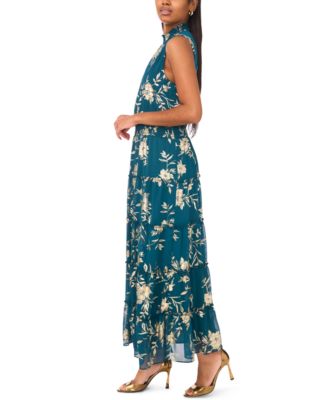 Petite Mock Neck Sleeveless Maxi Dress