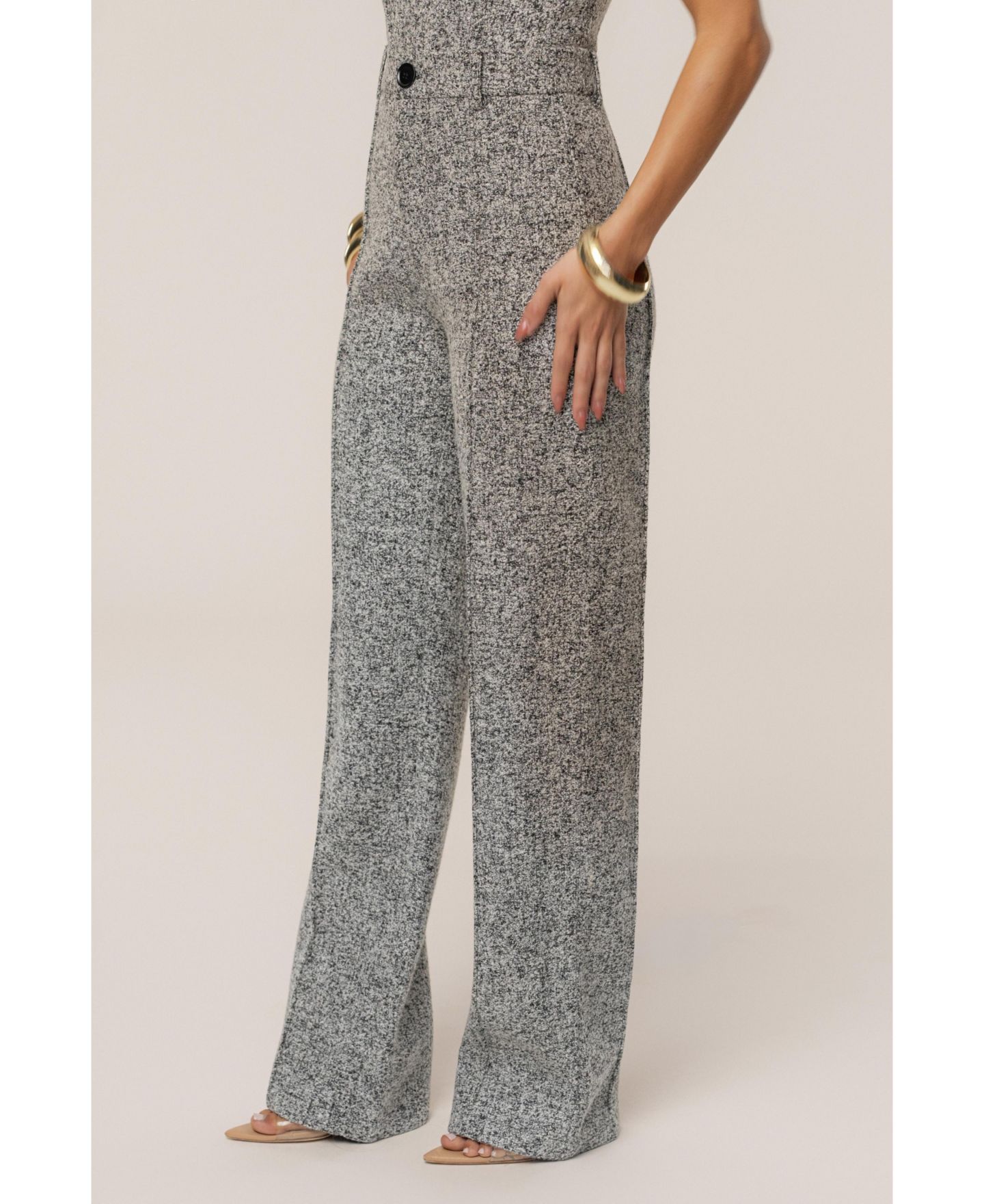 Женские брюки JLUXLABEL Stay Sharp Tweed Trouser, цвет: Серый — фото 7