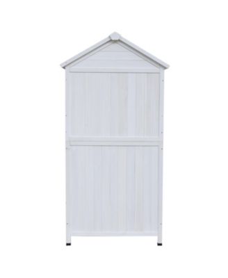 67" Fir Wood Storage Shed with Double Doors