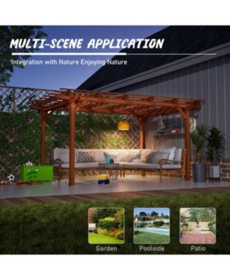 12x10 Wood Pergola - Garden Patio Deck