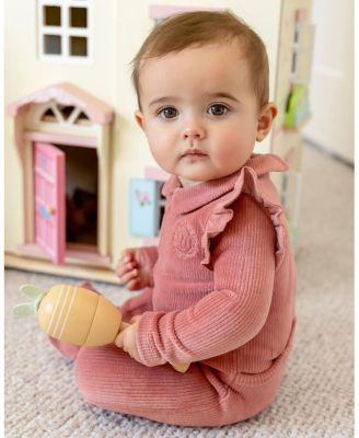 Baby and Toddler Girls "Sport" Cotton Rich Corduroy Ruffled Footie