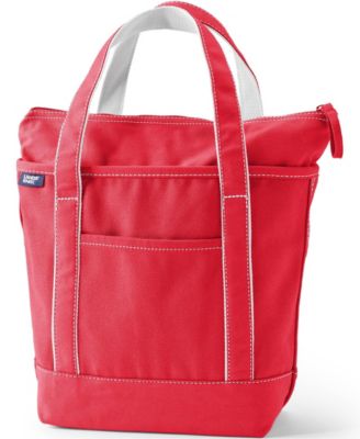 Medium Solid Color 5 Pocket Zip Top Canvas Tote Bag