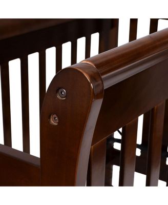 Toddler Coffee Pine Wood Bed Crib Nursery