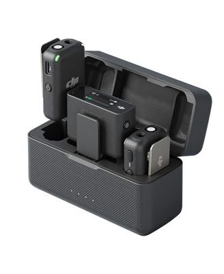 Mic Dual-Transmitter Compact Digital Wireless Microphone System/Recorder for Camera & Smartphone, 2.4 GHz with 2x TASL500 Lavalier Microphone