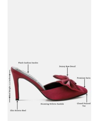 Womens London Rag Sidonie Bow Detail Stiletto Mules