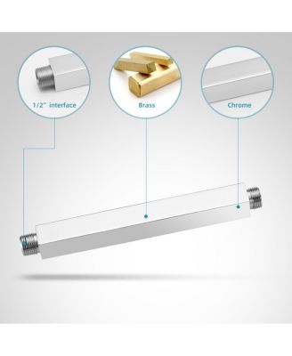 Single-Handle 2-Spray Square High Pressure Shower Faucet with 16" Ceiling Shower Head in Chrome (Valve Included)