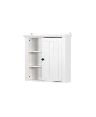 Wooden Wall Mounted Bathroom Cabinet with Single Door 20.86x5.71x20 in