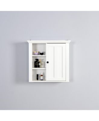 Wooden Wall Mounted Bathroom Cabinet with Single Door 20.86x5.71x20 in