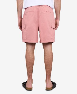 Men's 6 Inches Elastic Pull On Waistband Twill Cargo Shorts