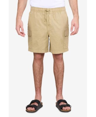 Men's 6 Inches Elastic Pull On Waistband Twill Cargo Shorts