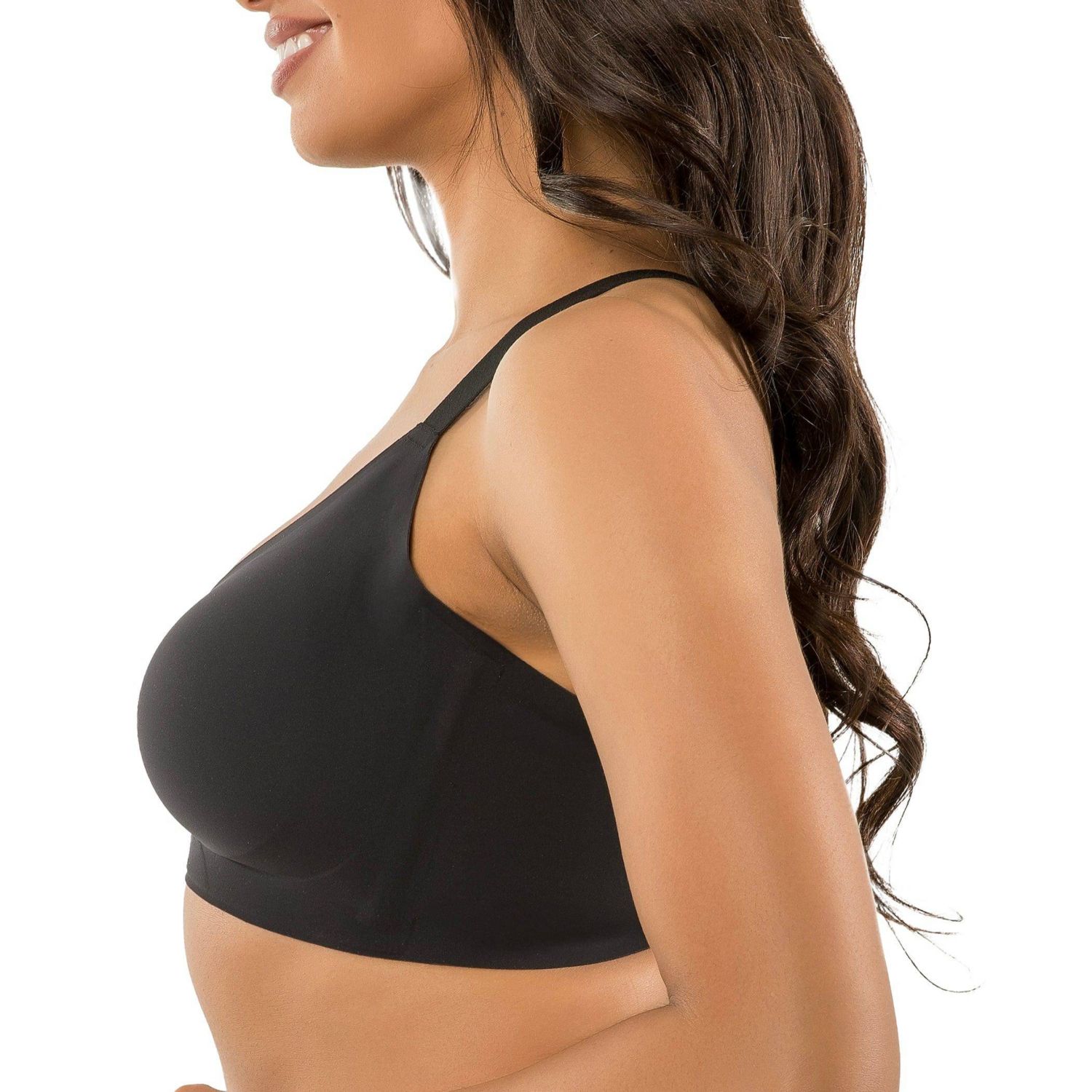 Women's Simplicity Seamless Wire-Free Bra, Black