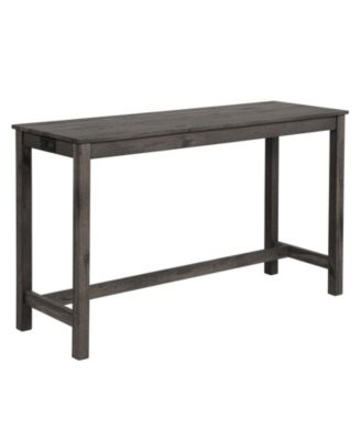 4 Piece Bar Table Set with Power Outlet and 3 Padded Stools for Dining or Living Room